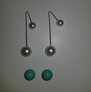 NWOT unique abstract interchangeable ball earrings